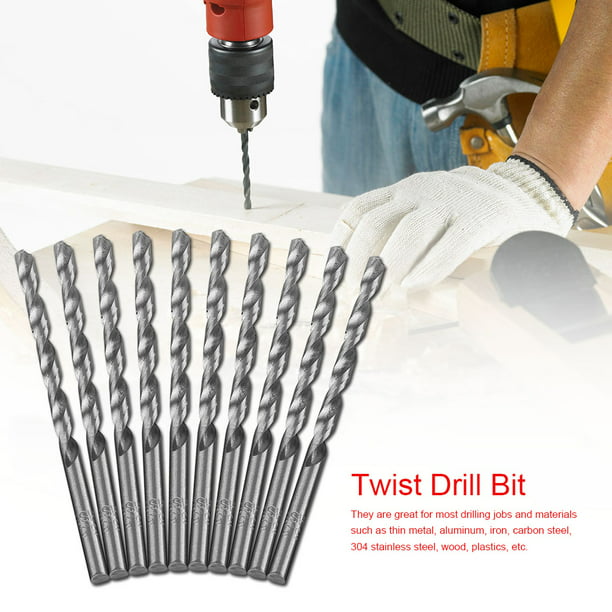 Taidda Twist Drill Hand Twist Drill 10 High Speed Steel Drill Bits Wood Drilling Tool Wide Grasp Range Chuck Hand Twist Drill 